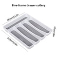 thumbnail image 2 of TUOBARR Table Setting Storage Box, Kitchen Drawer Table Setting Tray, Pstic Ftware Drawer Storage Box, With Non-slip TPR Lining, 5 Compartments, 2 of 5