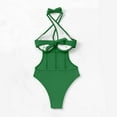 thumbnail image 7 of Ashirexll Women's One-piece Swimsuits One Piece Bathing Suit for Women Sling Cross Neck Trikini Swimsuit Summer Casual Tummy Control One-Piece Bikini Suit, 7 of 7