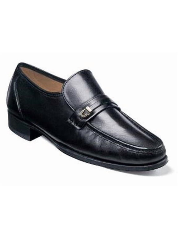 Mens Shoes Florsheim Como Moc Toe Bit Comfort Loafer Black Soft Leather 17116-01