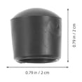 thumbnail image 2 of Luxshiny 24 Pcs Pièces de Table de Baby-Foot Noir PVC Amélioré Couverture de Bout Rond Accessoires de Football pour Fan, 2 of 8