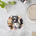 thumbnail image 4 of BaHomeck Drink Coasters Set of 4 with Holder Watercolor dogs with happy and smiling faces Water Absorbent Ceramic Coasters Tabletop Protection,Suitable for Various Cup ,Home Decor, 4 of 4