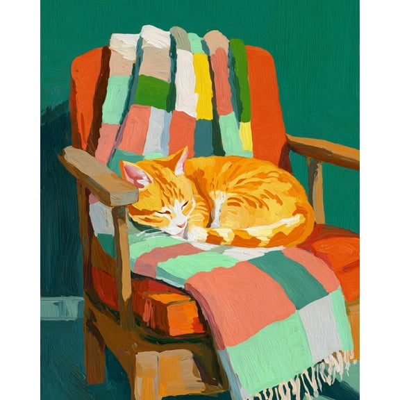 Paint by Numbers for Adults Kids Beginner Cat in the Afternoon Sun DIY Acrylic Painting by Numbers Kits with Brushes Acrylic Pigment Home Decoration Gifts 16 x 20 inch
