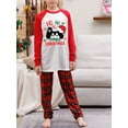 thumbnail image 6 of Christmas Family Matching Pajamas Sets Christmas PJ's Print Top and Plaid Pants Jammies Sleepwear, 6 of 9