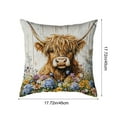 thumbnail image 3 of SLYNSHome Throw Pillow Covers,Highland Cow Decorative Pillowcase Soft Cushion Case for Living Room Bedroom Couch Bed Chair Home Decor, 3 of 7