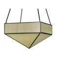 thumbnail image 4 of Meyda 151396 30 in. Square Mission Prime Inverted Pendant, Honey Onyx Acrylic Craftsman Brown, 4 of 5