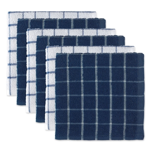 Juego de paños de cocina DII Basic Terry Collection 30 x 30 cm, color azul náutico
