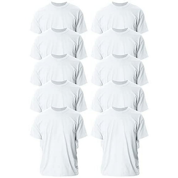 Gildan Men's Ultra Cotton T-Shirt, Style G2000, White (10-Pack), Large