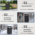 thumbnail image 4 of BERPET 40 Gallon Outdoor Commercial Trash Can with Ashtray, Lockable Lid and Galvanized Steel Liner, 4 of 9