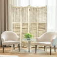 thumbnail image 2 of Hofitlead 4 Panel Carved Room Divider,5.6Ft Wood Folding Screens,for Bedroom Office,Light Brown, 2 of 7