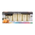 Glow Wick 6 Piece LED Candles Set Faux Moving Light Flame Colored Wax