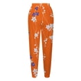 thumbnail image 4 of Inleife Women Casual Pants Fashion Non Positioning Printed Pocket Elastic Waist Drawstring Ankle Binding Sanitary Pants Long Pants, 4 of 5