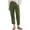 Green, variant on yunLCZ Women's Casual Plus Size Pants Women's Stretch High Waisted Straight Wide Leg Pants With Breasted Cotton Loose Casual Pants With Pockets Casual Lounge Sweatpants