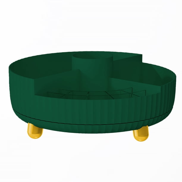 Diseño de compartimento de bandeja de cocina redonda 360 grados giratorio extraíble para tocador
