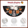 thumbnail image 4 of KLL Flower Horn Skull A Christmas Tree Skirt 30" ,Party Decorations Farmhouse for Christmas Decorations Holiday Party, 4 of 6