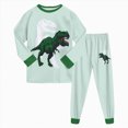 thumbnail image 2 of UAYOTSE Toddler Boys Dinosaur Pajama Set 6 12 18 24 Months 2T 3T 4T 5T fit Pjs Soft Breathable Winter Long Sleeve Top Pants Casual Size 2-3 Years, 2 of 6
