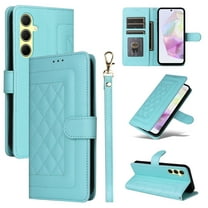 Dteck Wallet Case for Samsung Galaxy A35 5G with Wrist Strap, Galaxy A35 5G Phone Case Wallet with Card Slots, PU Leather Flip Cover Folio Phone Case for Samsung Galaxy A35 5G,Mint