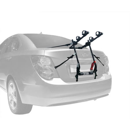 Tyger Auto TG-RK2B202B Deluxe Black 2-Bike Trunk Mount Bicycle Carrier Rack.