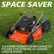 YARDMAX 21 in. 170cc 3-in-1 Gas Walk Behind Push Lawn Mower with High Rear Wheels