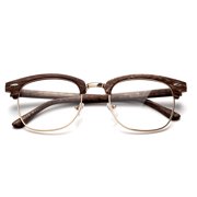 Classic Half Frame Clear Lens Glasses Non Prescription Eyeglasses for Men & for Women