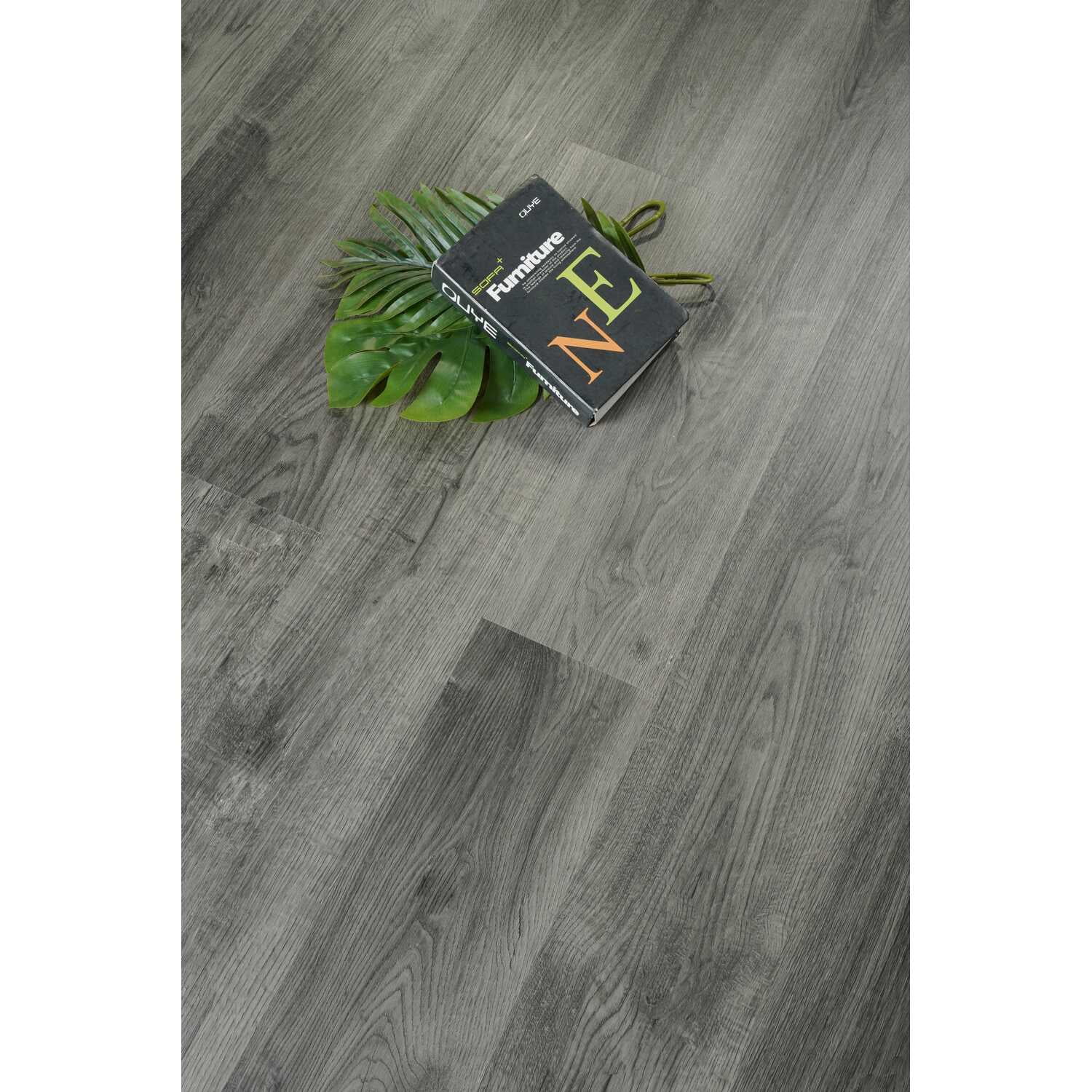 Elegant Kitchen & Bath LVFGRY20-7-7-V2 7 x 48 x 7 mm 20 Mil Luxury Vinyl Flooring, Shadow Oak Grey