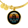 thumbnail image 2 of Basset Hound Mom Bracelet Stainless Steel or 18k Gold Circle Bangle, 2 of 7