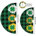 thumbnail image 3 of Green Plaid St Patrick Day Gnome Tree Skirt, 35.4 Inches Christmas Tree Skirt Xmas Ornament for Home Holiday Party Decoration, 3 of 6