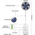 thumbnail image 3 of Usb Portable Clip On Stroller Fan, 3 Speeds Settings, Flexible Bendable Mini Personal Desk, 3 of 4