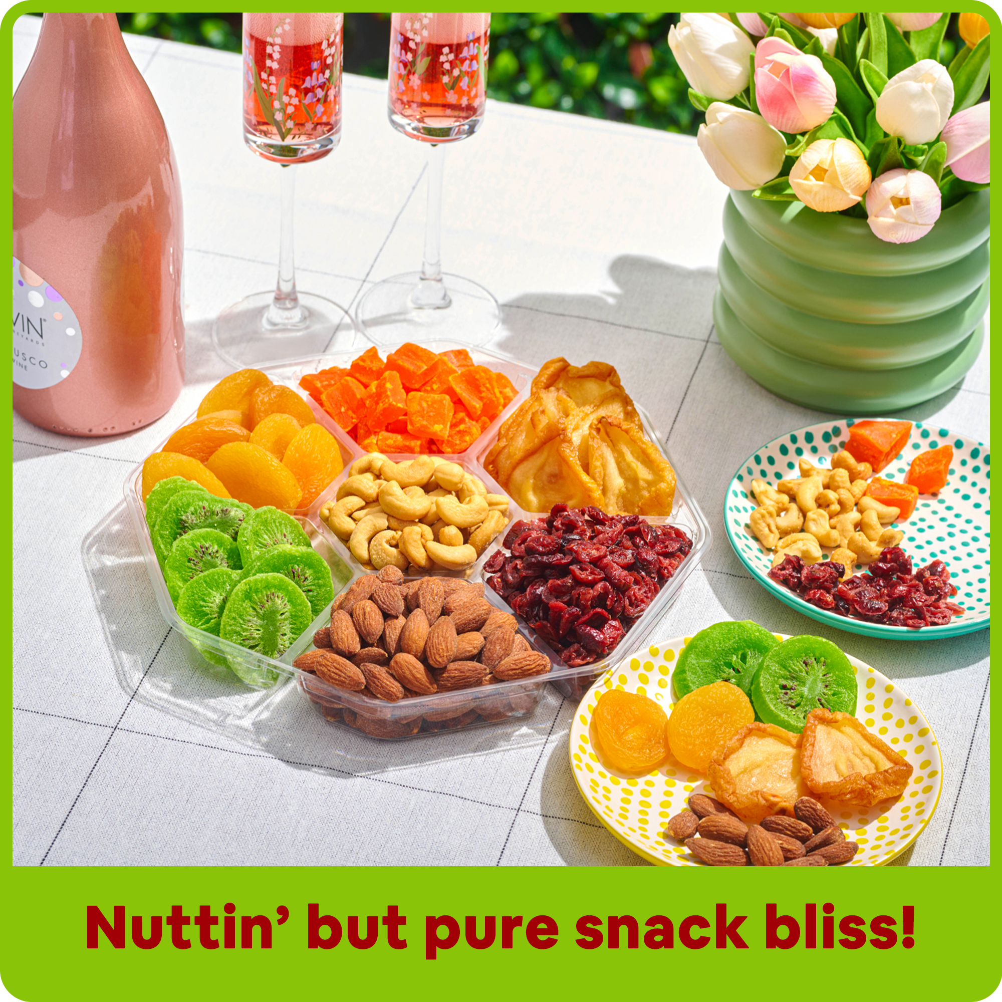 Nut Cravings Dried Fruit and Nut Gift Tray Healthy Snack Platter Perfect for Gifting and Parties