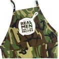 thumbnail image 2 of ApronMen, Funny Aprons For Men - Real Men Don't Use Recipes - 100% Cotton with Pockets - Green Camo, 2 of 6