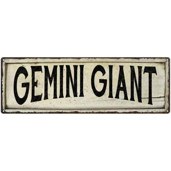 GEMINI GIANT Farmhouse Style Wood Look Sign Gift 8x24 Metal Decor 108240028178