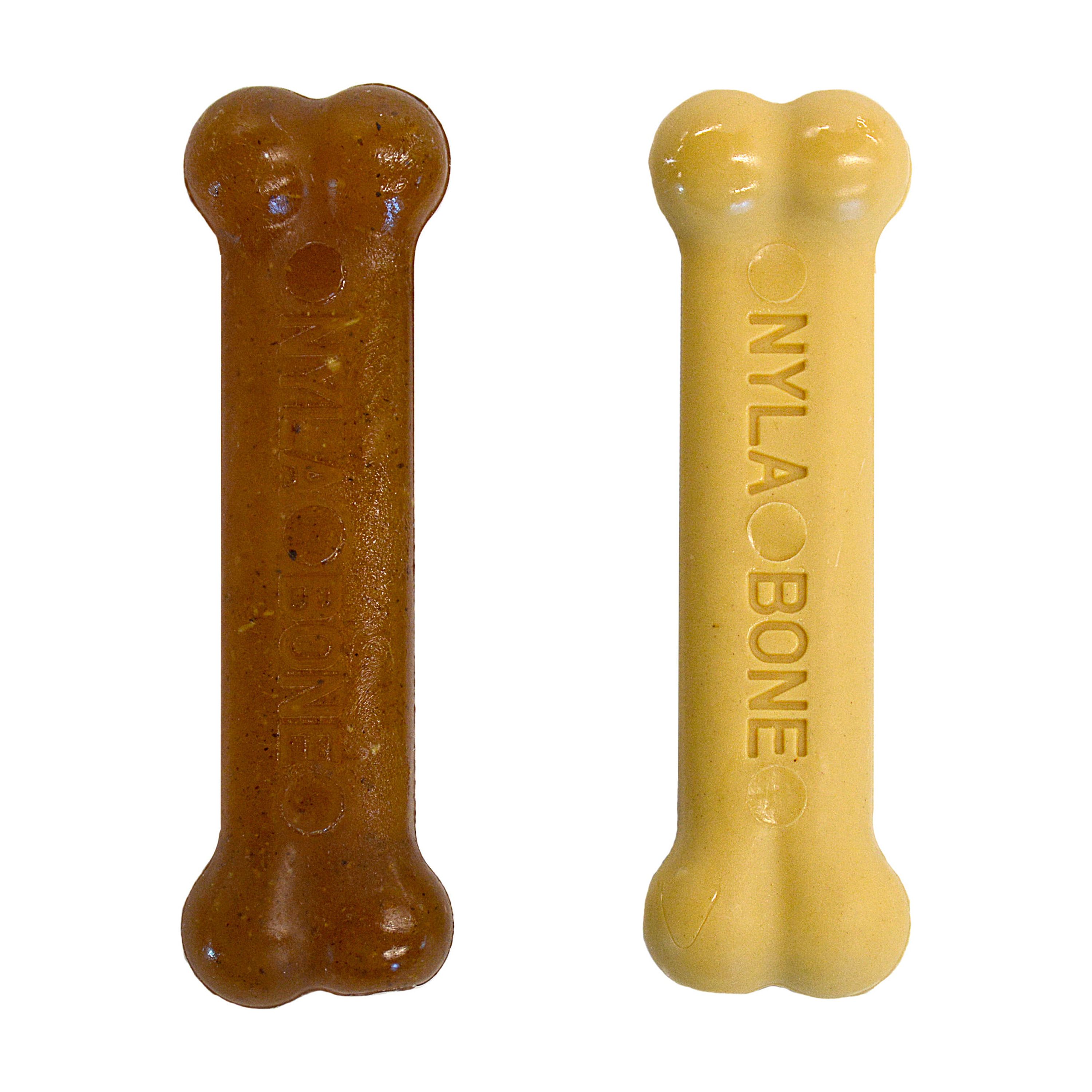 Nylabone Classic Puppy Chew Flavored Durable Dog Chew Toy Chicken & Peanut Butter Bone X-Small/Petite - Up to 15 lbs. (2 Count) - image 3 of 11