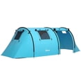 thumbnail image 1 of Outsunny 3-4 Person Camping Tent with 2 Rooms, Waterproof Family Tent, 1 of 10