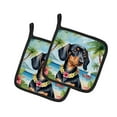 thumbnail image 2 of Carolines Treasures 7.5 x 7.5 in. Unisex Dachshund Luau Pair of Pot Holder, 2 of 2