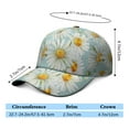 thumbnail image 3 of Daisy Print Wash Cap – Cute Boho Floral Adjustable Baseball Cap with Vintage Yellow Bloom and Artistic Design, 3 of 3
