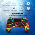 thumbnail image 2 of Mando inalámbrico para PS4, con cable USB C, batería de 1000 mAh, motores duales, giroscopio de 6 ejes, conector de audio de 3,5 mm, panel multitáctil, botón para compartir, compatible con PS4, Slim,, 2 of 5