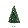 thumbnail image 1 of Charmma Artificial Christmas Tree with LEDs&Ball Set Green 70.9" PVC, 1 of 12