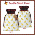 thumbnail image 2 of Rocae Yellow Rubber Duck Print Christmas Drawstring Linen Gift Bag with Drawstrings Treat Bag Goody Present Bags for Christmas Party Favor, 2 of 8