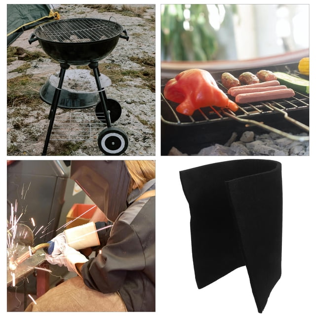 BESTYASH 1Set Portable Design Fire Retardant Blanket Fireproof Mat for Grilling