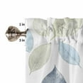 thumbnail image 4 of Sage Green Blue Leaves Valances for Windows Farmhouse Kitchen Curtains Valances Rod Pocket Valance Curtains for Kitchen Windows Retro Rustic Botanical Window Valances for Bathroom Bedroom 54"x18", 4 of 6
