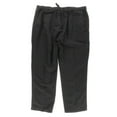 thumbnail image 2 of Mens Cubavera Solid Drawstring Elastic Linen Pants, 2 of 2
