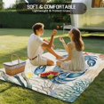 thumbnail image 4 of Blue Teal Crab Coastal Outdoor Rug 4x6 Ft - Reversible Patio Rug Outdoor Camping Rugs, Nautical Coral Starfish Beach Washable Indoor Outdoor Area Rugs, Non-Slip Outdoor Carpet Runner for Deck/Porch, 4 of 8