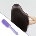 thumbnail image 4 of Peine de de peluquería redonda suave Cepillo de cómodo y suave Peine de ligero para húmedo y seco, grueso, peluquería, , púrpura Sunnimix Peine de masaje de peluquería, 4 of 8