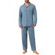 thumbnail image 2 of INSPIRAR CHIC Conjunto de Pijamas Casuales de 2 Piezas de Manga Larga en Color Sólido con Botones para Hombre S Gris Azul, 2 of 5