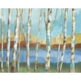 thumbnail image 2 of Nan 14x12 White Modern Wood Framed Museum Art Print Titled - Birch Strand, 2 of 4