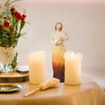 thumbnail image 4 of Fiudx Liquidación de ofertas flash Figuras familiares Estatuas de padre, madre e hijo, hija, regalo significativo para mamá, figura pintada a mano esculpida y hogareña para sala de estar, dormitorio,, 4 of 6