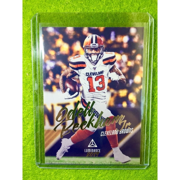 ODELL BECKHAM JR JERSEY #13 BROWNS Baker Mayfield's WR 2019 Panini Luminance #89