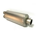 thumbnail image 3 of Motorcycle 51mm Double Outlet Exhaust Pipe Muffler Black, 3 of 5