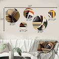 thumbnail image 4 of Designart "Minimal Bauhaus Dimensions V" Modern Geometric Metal Wall Art Set of 5 Piece, 4 of 5