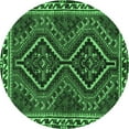 thumbnail image 1 of Ahgly Company Indoor Round Persian Emerald Green Traditional Area Rugs, 6' Round, 1 of 4