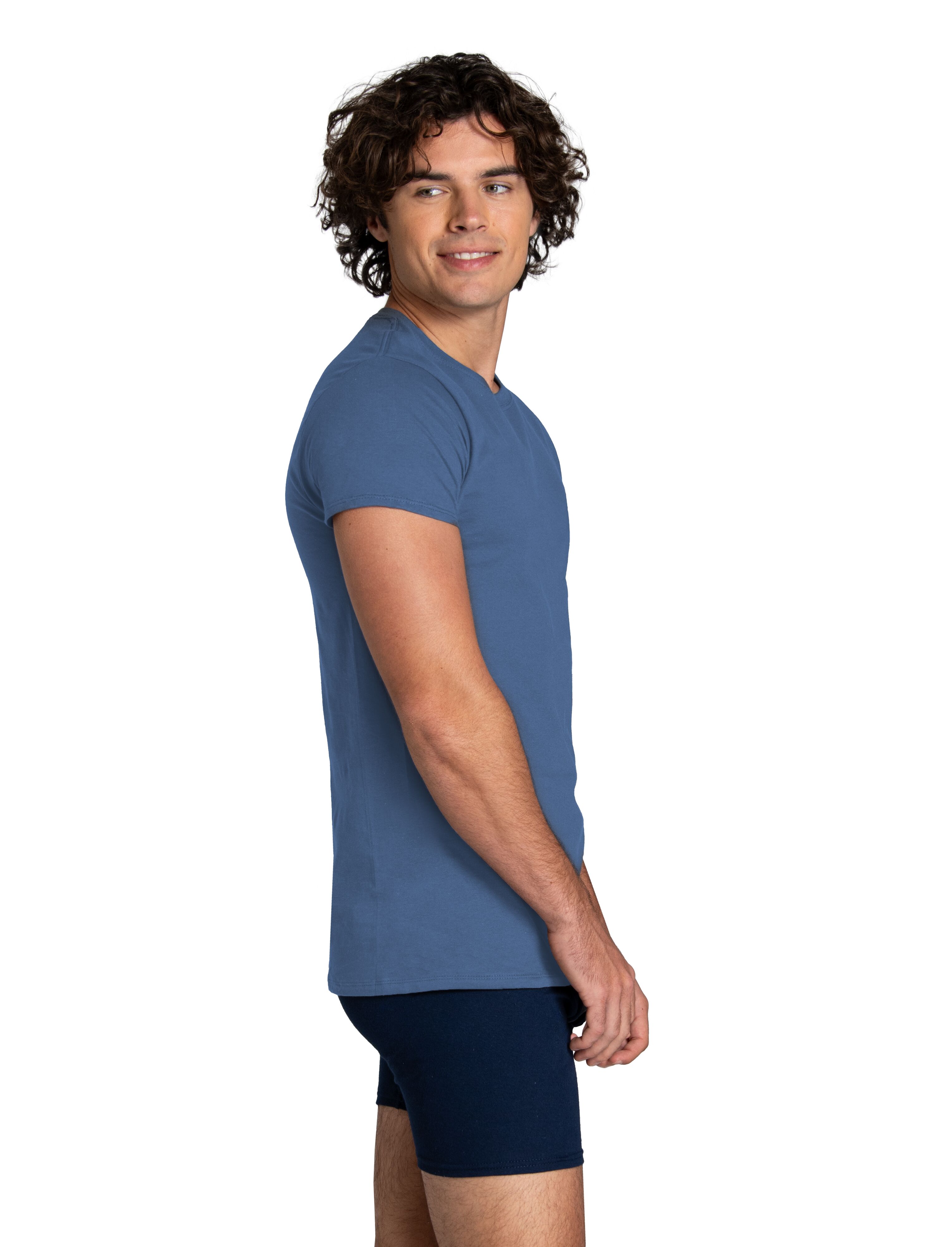 Men's EverSoft Crew Neck Undershirts, Moisture-Wicking Short Sleeve T-Shirts, Tag-Free Multipacks